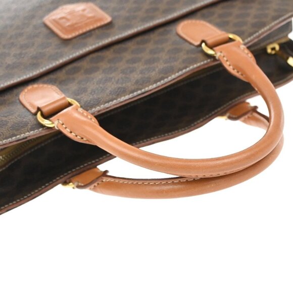 CELINE Logo Macadam Pattern Hand Bag PVC Leather GHW Made in Itay 83KB264 - Picture 8 of 15